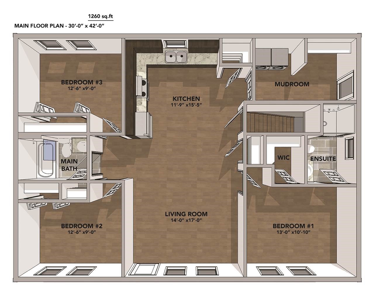 Insulated panel home design floor plan
